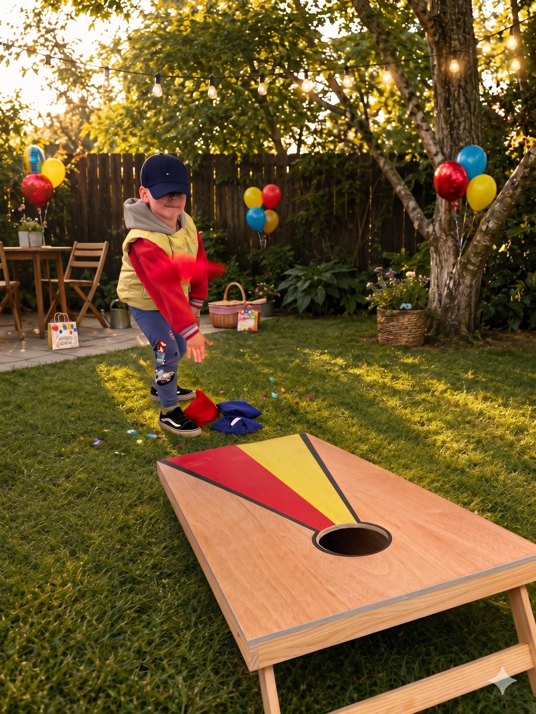 Cornhole dārza spēle